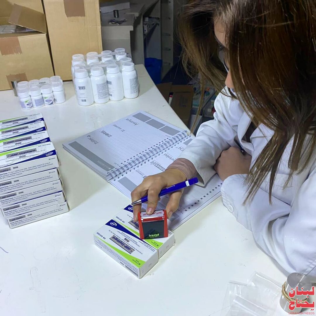 Inventory process at the warehouse.
.
.
.
.
#sustainable #medical #lebanonneeds #donate #medicine