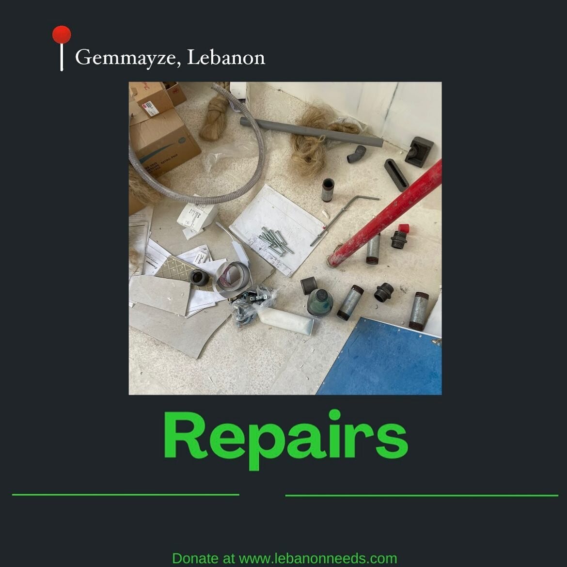 Update on the repairs of Rosaire Hospital. 
Always thankful to @impact.lebanon for their continuous support