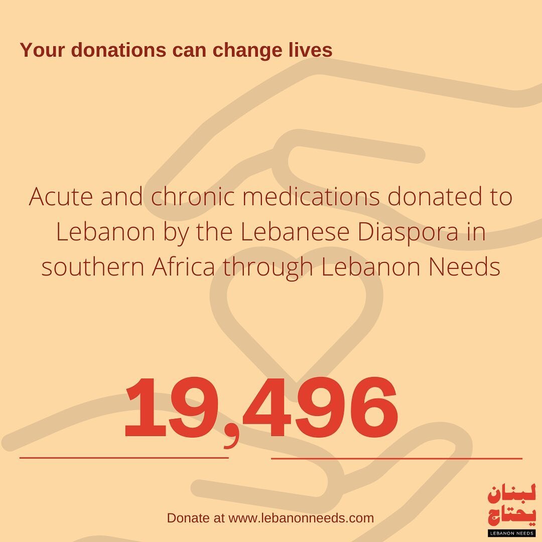 Acute and chronic donations donated to Lebanon by the Lebanese Diaspora in southern Africa through @lebanonneeds were distributed to dispensaries and primary healthcare centers all over the country!
@lebanonembassysa 
@consulathonorairelibanmada @mi